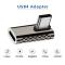  100W USB-C Hane - USB-C Hona Adapter Elbow USB 4.0 Silver