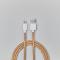 Smartline Smartline 2m 3A USB-C Fuzzy Laddningskabel Sand
