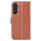  Samsung Galaxy A16 / A26 5G Fodral Litchi Läder Textur Brun