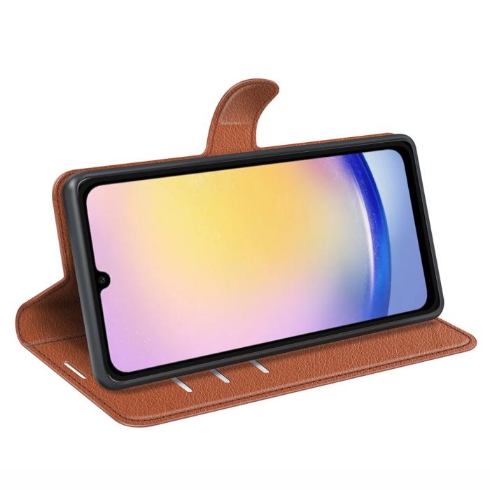 Bild 3,  Samsung Galaxy A16 / A26 5G Fodral Litchi Läder Textur Brun