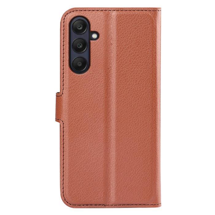 Bild 6,  Samsung Galaxy A16 / A26 5G Fodral Litchi Läder Textur Brun