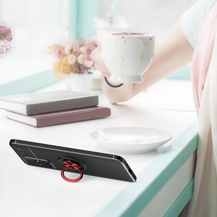 Bild 3,  Xiaomi Redmi 10 Skal Ring Hållare Svart