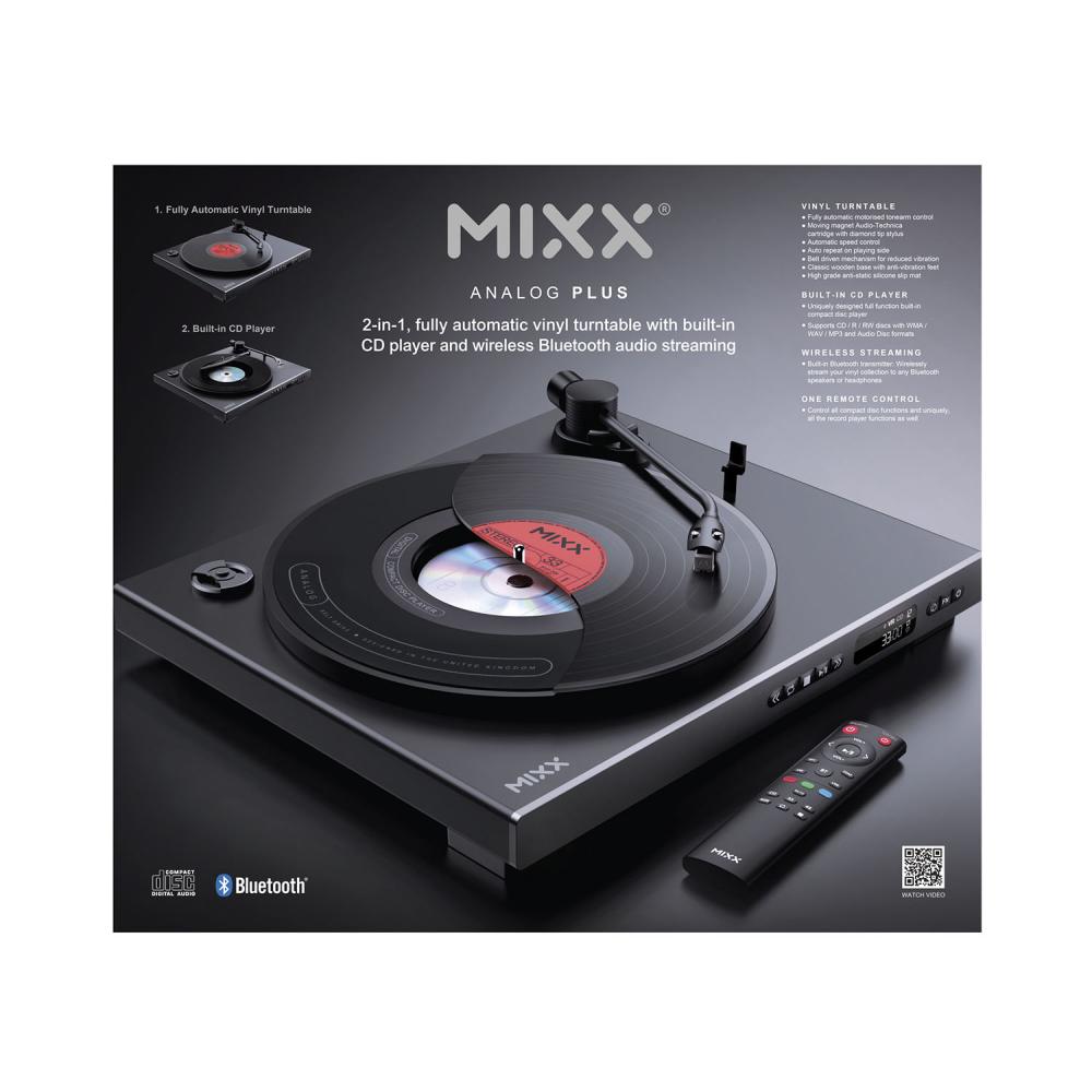 MIXX MIXX Vinyl- och CD-Spelare Analog Plus 2-in-1 Svart