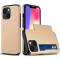  iPhone 14 Skal Hybrid Med Kortfack Guld
