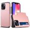  iPhone 14 Skal Hybrid Med Kortfack Roséguld