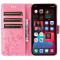  iPhone 15 Plus Fodral Med Blommigt Tryck Rosa