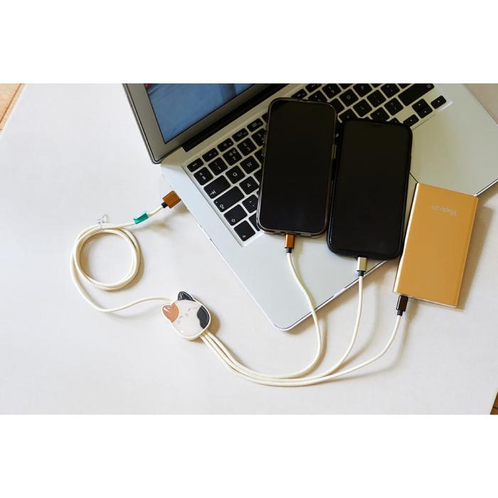 Bild 4, Squishmallows Squishmallows Laddningskabel 1,2m 3in1 USB-C/Micro/Lightning Cam