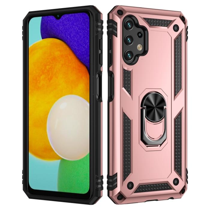 Bild 2,  Samsung Galaxy A13 4G Skal Shockproof Ring Armor Roséguld