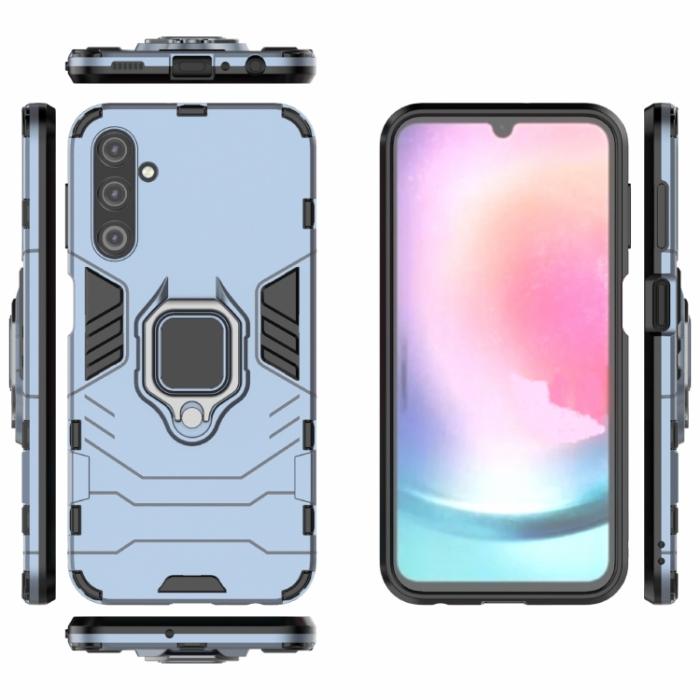 Bild 2,  Samsung Galaxy A24 5G Skal Ring Hybrid Armor Blå