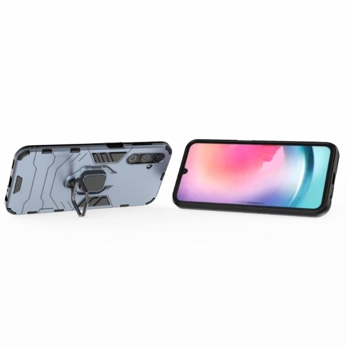 Bild 3,  Samsung Galaxy A24 5G Skal Ring Hybrid Armor Blå