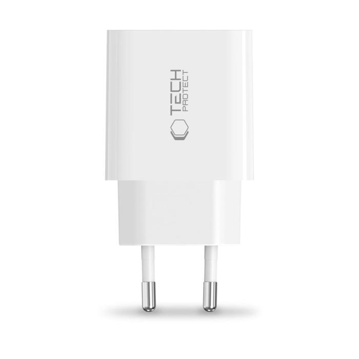 Bild 4, Tech-Protect Tech-Protect 20W PD USB-C Väggladdare Vit