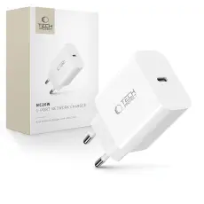 Tech-Protect Tech-Protect 20W PD USB-C V&auml;ggladdare Vit