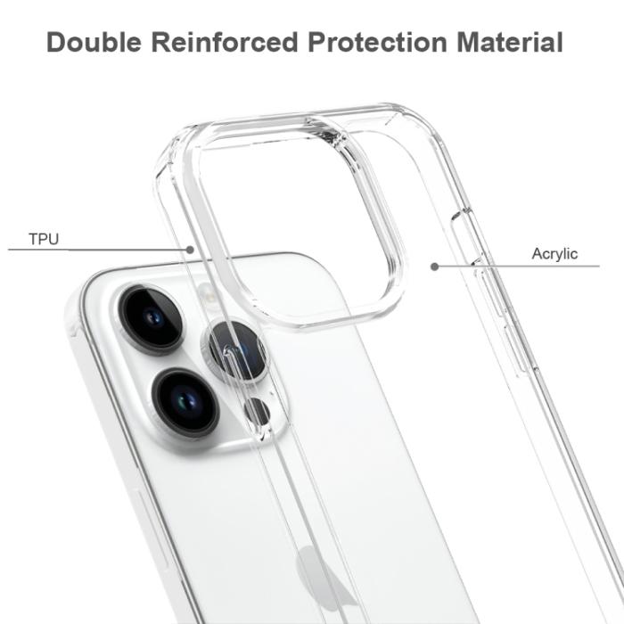 Bild 3,  iPhone 15 Pro Skal Akryl/TPU Shockproof Transparent