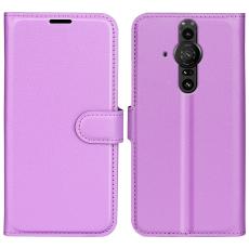  Sony Xperia Pro-I Fodral Litchi Textur Lila