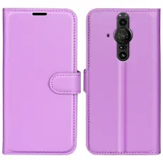  Sony Xperia Pro-I Fodral Litchi Textur Lila