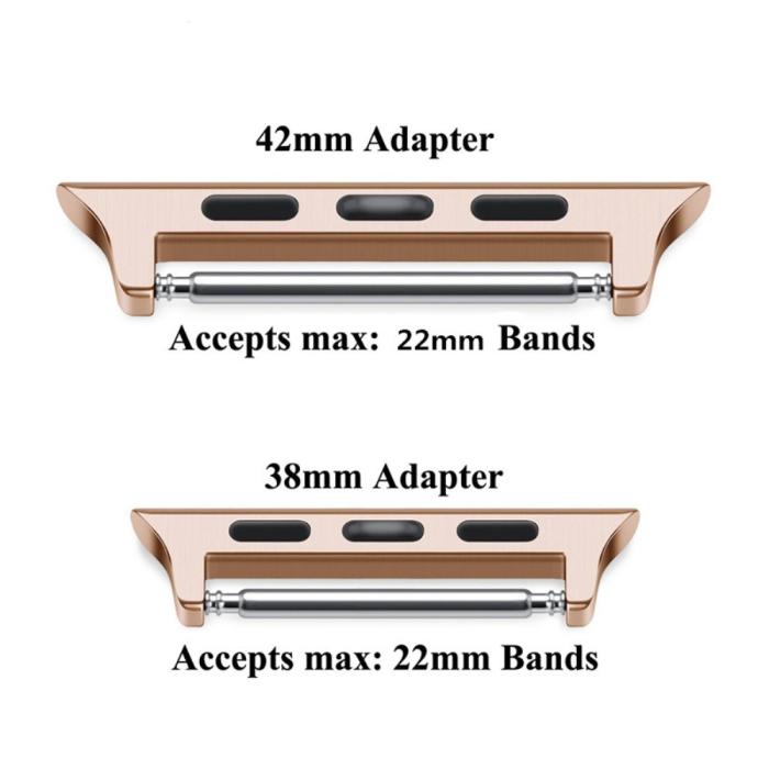 Bild 2,  Spring Bar Fästen till Apple Watch 42/41/40/38 mm - Roséguld