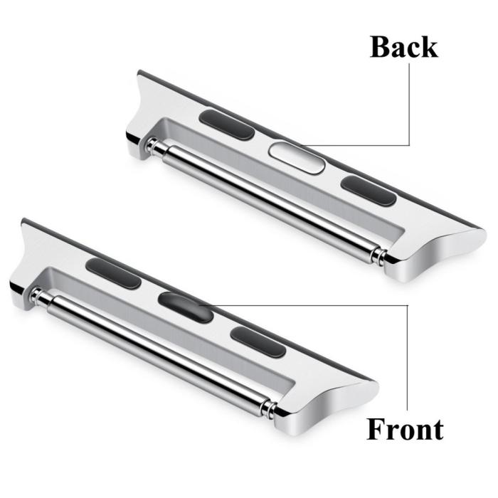 Bild 2,  Spring Bar Fästen till Apple Watch 42/41/40/38 mm - Silver