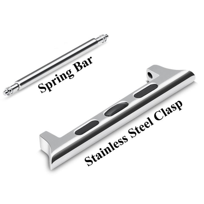 Bild 4,  Spring Bar Fästen till Apple Watch 42/41/40/38 mm - Silver