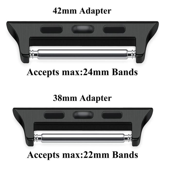 Bild 2,  Spring Bar Fästen till Apple Watch 42/44/45/46/49 mm Svart