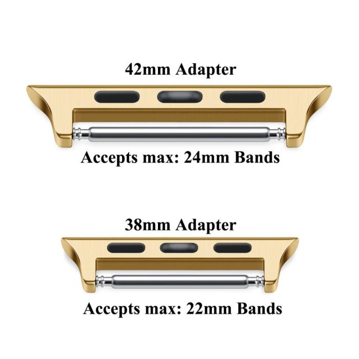 Bild 4,  Spring Bar Fästen till Apple Watch 42/44/45/46/49 mm Guld