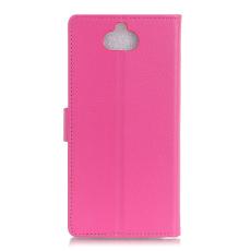  Sony Xperia 10 - Pl&aring;nboksfodral Litchi - Rosa