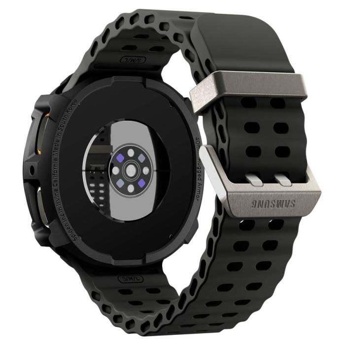 Bild 4, Spigen Spigen Galaxy Watch 8 40 mm Skal Rugged Armor Matt Svart