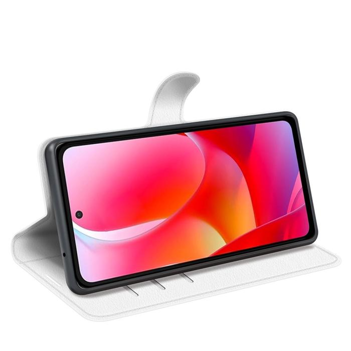 Bild 5,  Samsung Galaxy A03 Fodral Litchi Läder Vit