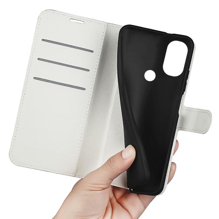 Bild 6,  Samsung Galaxy A03 Fodral Litchi Läder Vit