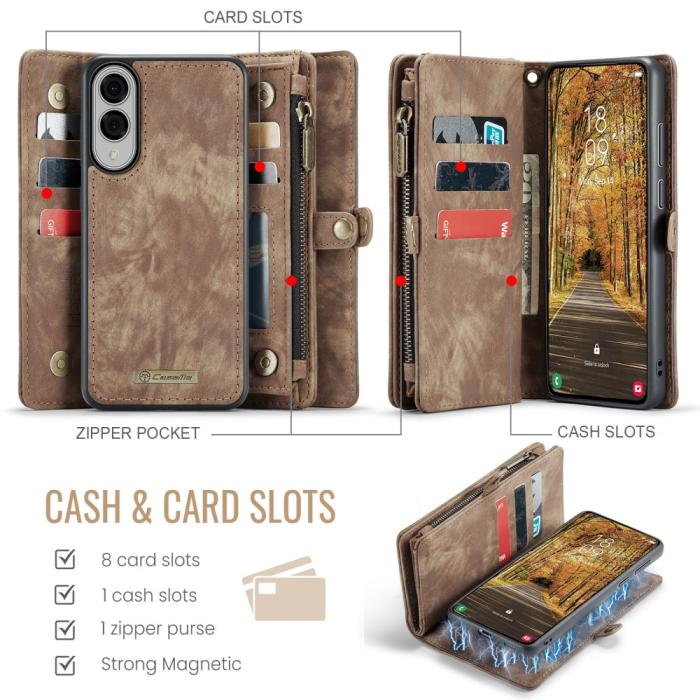 Bild 3, CASEME CASEME Samsung Galaxy S25 Edge Fodral Multifuntionell Brun