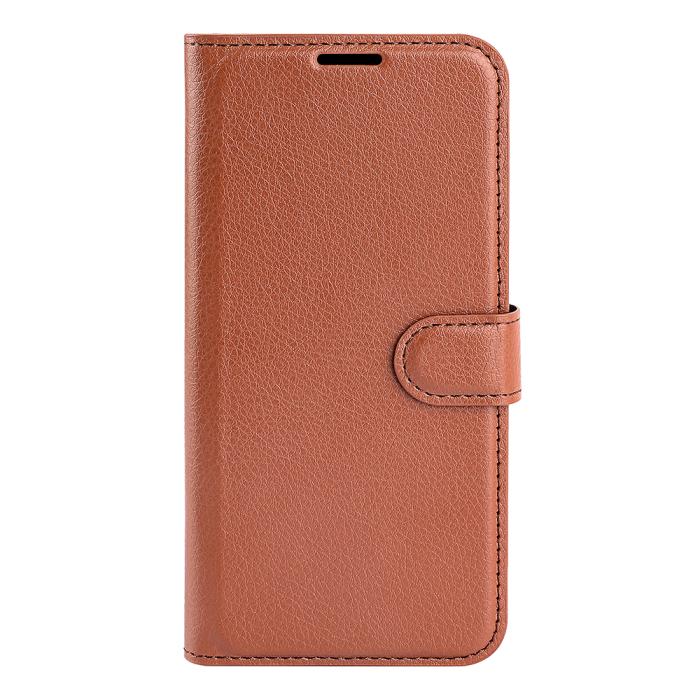 Bild 2,  Xiaomi 15T Fodral Litchi Läder Brun