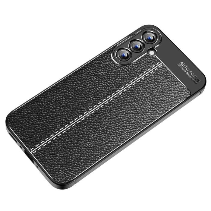 Bild 6,  Samsung Galaxy A35 5G Skal Litchi Textur Blå