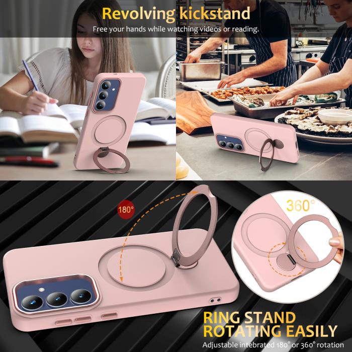 Bild 5,  Samsung Galaxy A37 5G Skal MagSafe Kickstand Hybrid Rosa