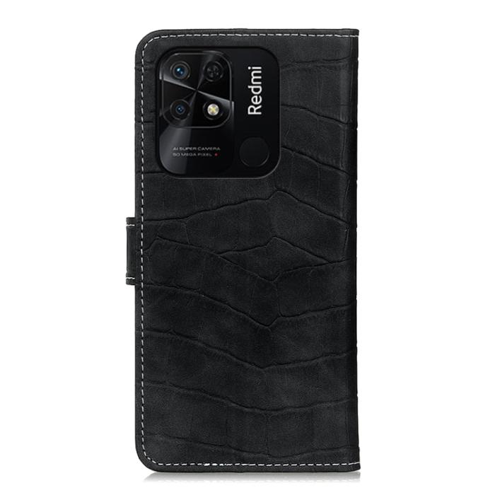 Bild 3,  Xiaomi Redmi 10C Fodral Krokodil Textur Svart
