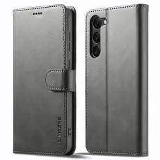 LC.IMEEKE LC.IMEEKE Samsung Galaxy S24 Fodral L&auml;der Gr&aring;