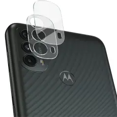 IMAK IMAK Motorola Moto E40 Linsskydd H&auml;rdat Glas Med Akryl Lock