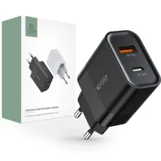 Tech-Protect Tech-Protect 30W PD QC USB-C / USB-A V&auml;ggladdare Svart
