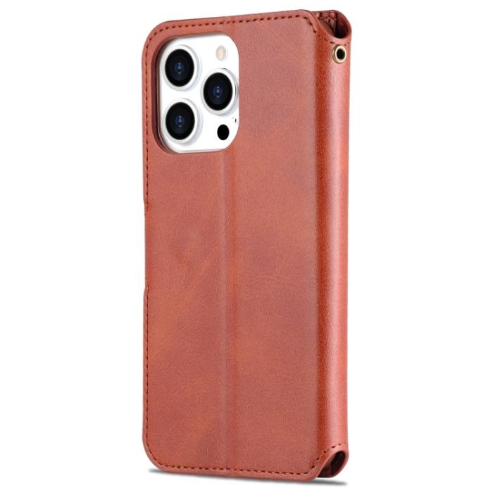 Bild 3, AZNS AZNS iPhone 14 Pro Fodral Läder Brun