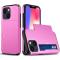  iPhone 14 Skal Hybrid Med Kortfack Rosa