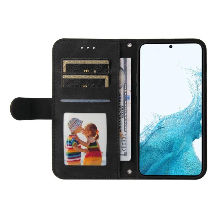 Bild 2,  Samsung Galaxy A54 5G Fodral Skin Touch Läder Svart