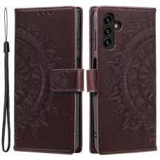  Samsung Galaxy S24 Fodral Mandala L&auml;der Brun