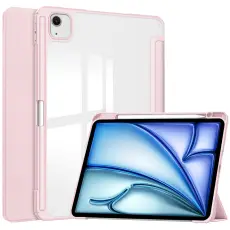  iPad Air 13 2026-2024 Fodral Hybrid Med Pennh&aring;llare Rosa