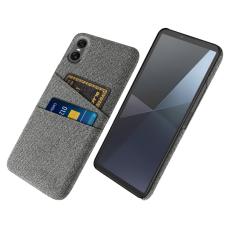  Sony Xperia 10 VII Skal Med Kortfack Tygbelagt Gr&aring;