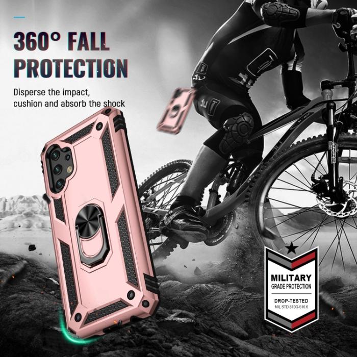 Bild 6,  Samsung Galaxy A13 4G Skal Shockproof Ring Armor Roséguld