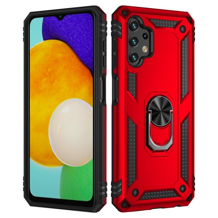 Bild 2,  Samsung Galaxy A13 4G Skal Shockproof Ring Armor Röd
