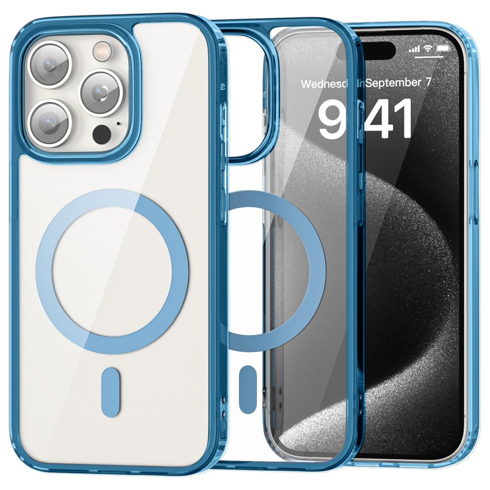 ColorPop ColorPop iPhone 15 Pro Max Skal CH MagSafe Transparent/Mörk Blå