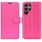  Samsung Galaxy S23 Ultra Fodral Litchi Läder Rosa