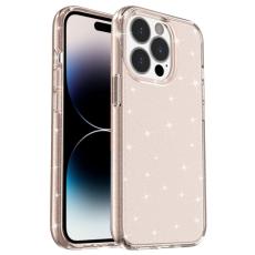 iPhone 14 Pro Max Skal Shockproof Glitter TPU Ros&eacute;guld