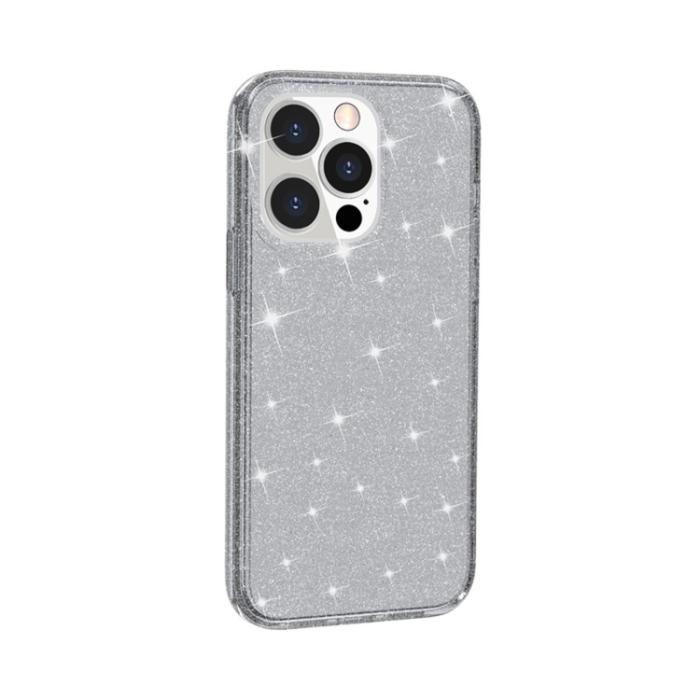 Bild 2,  iPhone 14 Pro Max Skal Shockproof Glitter TPU Grå