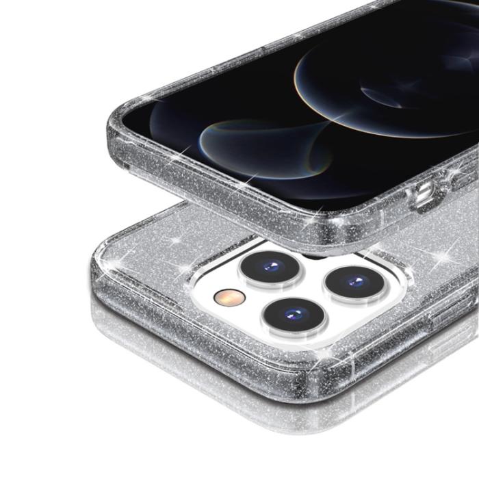 Bild 5,  iPhone 14 Pro Max Skal Shockproof Glitter TPU Grå