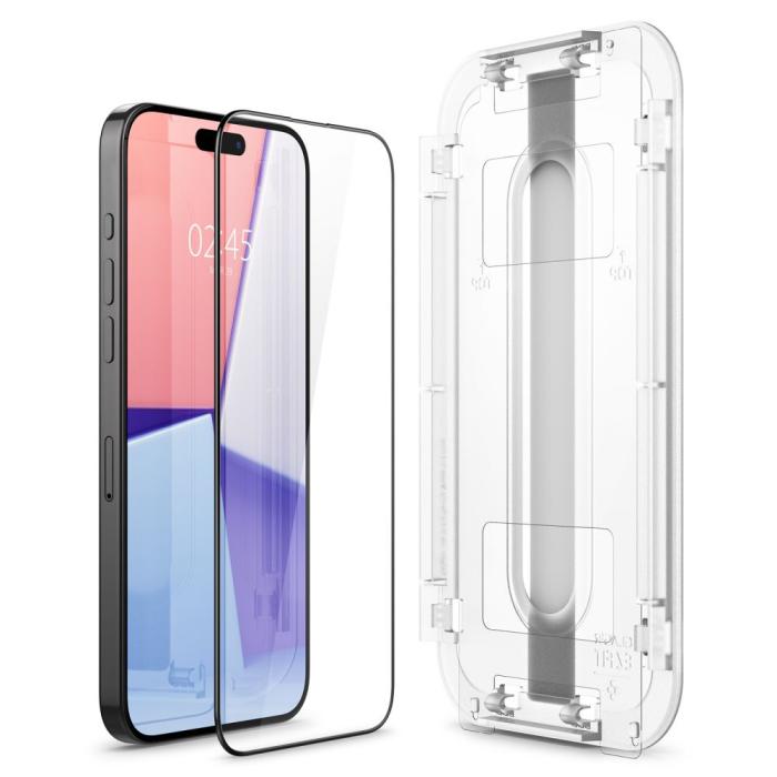 Bild 4, Spigen Spigen iPhone 15 Pro Max 2-PACK GLAS.tR FC 